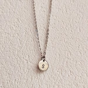 Collana Lettera SILVER acciaio