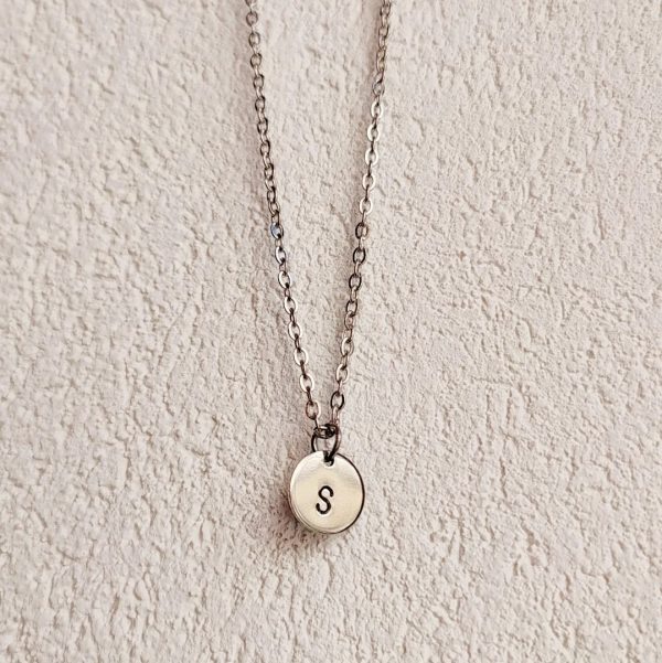 Collana Lettera SILVER acciaio