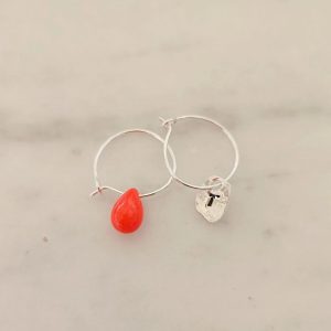 Coppia orecchini LETTERA - Argento 925 +goccia
