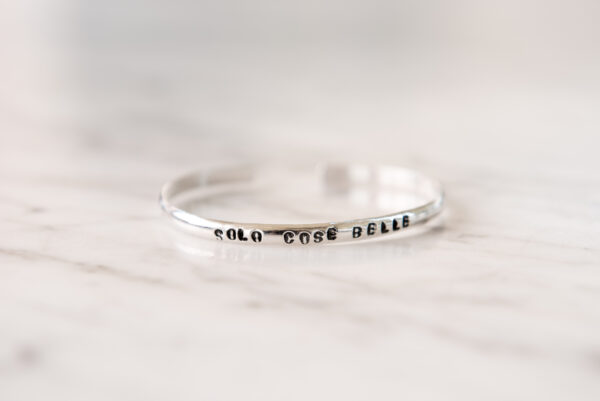 Bracciale SUPER SLIM - effetto bombato - Argento 925